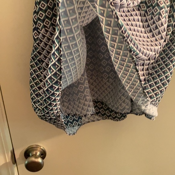 Parker Mini Dress geometric print w/ cinched waist sz Small - Picture 9 of 11